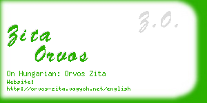 zita orvos business card